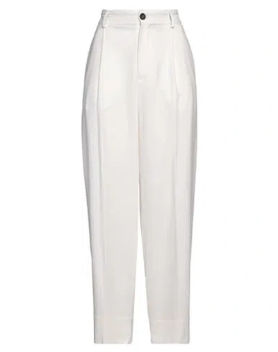 Lorena Antoniazzi Woman Pants Ivory Size 10 Virgin Wool, Elastane In White