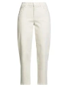 Lorena Antoniazzi Woman Pants Ivory Size 8 Cotton, Elastomultiester, Elastane
