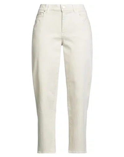 Lorena Antoniazzi Woman Pants Ivory Size 8 Cotton, Elastomultiester, Elastane