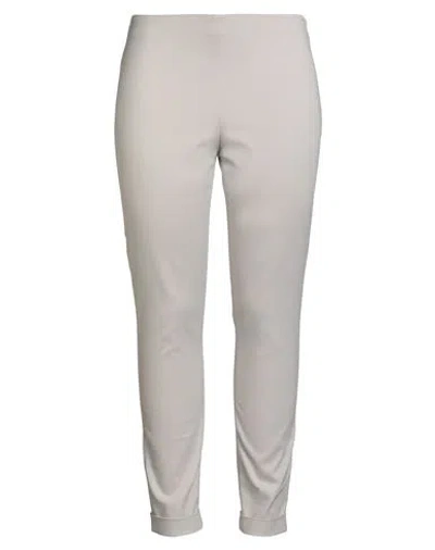 Lorena Antoniazzi Woman Pants Light Grey Size 10 Cotton, Polyamide, Elastane In Gray