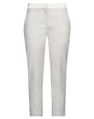 Lorena Antoniazzi Woman Pants Light Grey Size 8 Virgin Wool, Polyamide, Elastane