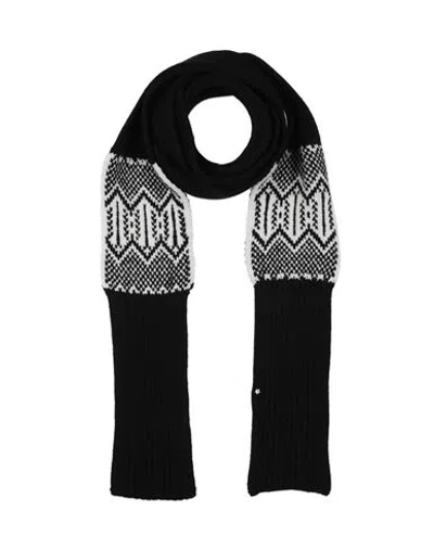 Lorena Antoniazzi Woman Scarf Black Size - Virgin Wool, Cashmere, Silk, Polyester