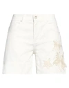 Lorena Antoniazzi Woman Shorts & Bermuda Shorts Ivory Size 4 Cotton, Elastane In White