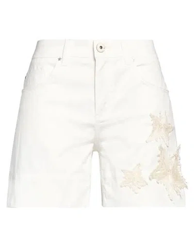 Lorena Antoniazzi Woman Shorts & Bermuda Shorts Ivory Size 4 Cotton, Elastane In White
