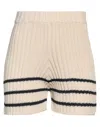 Lorena Antoniazzi Woman Shorts & Bermuda Shorts Ivory Size 6 Cotton, Polyester In White