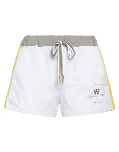 Lorena Antoniazzi Woman Shorts & Bermuda Shorts White Size 2 Polyamide, Elastane