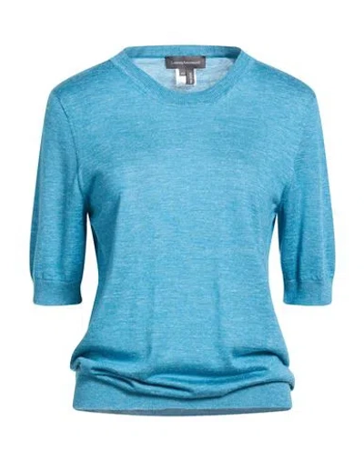 Lorena Antoniazzi Woman Sweater Azure Size 10 Cashmere, Silk, Hemp In Blue