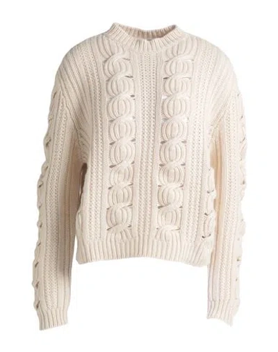 Lorena Antoniazzi Woman Sweater Cream Size 10 Virgin Wool, Cashmere, Silk In White
