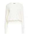 Lorena Antoniazzi Woman Sweater Ivory Size 6 Cotton, Cashmere In White