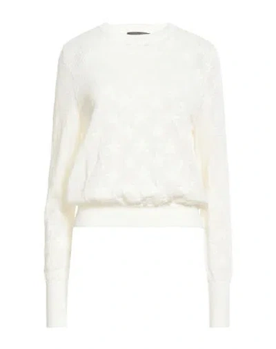 Lorena Antoniazzi Woman Sweater Ivory Size 6 Cotton, Cashmere In White