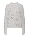 Lorena Antoniazzi Woman Sweater Light Grey Size 10 Virgin Wool, Cashmere, Silk In Grey
