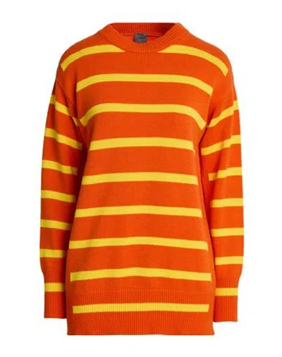 Lorena Antoniazzi Woman Sweater Orange Size 4 Virgin Wool, Cashmere, Silk In Multi