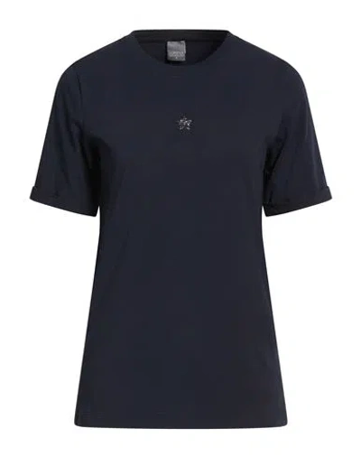 Lorena Antoniazzi Woman T-shirt Midnight Blue Size Xl Cotton, Elastane