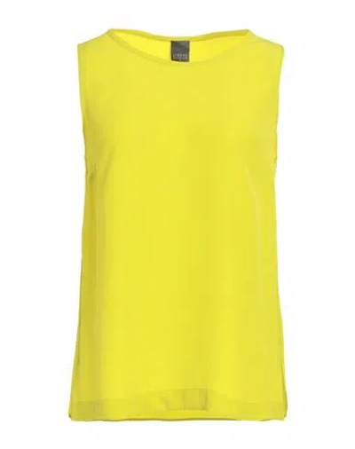 Lorena Antoniazzi Woman Top Yellow Size 6 Acetate, Silk