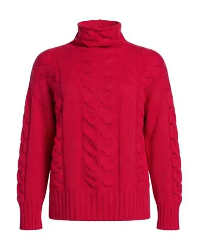 Lorena Antoniazzi Woman Turtleneck Magenta Size 4 Wool, Cashmere In Multi