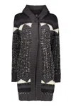 Shop Lorena Antoniazzi Wool Cardigan In Grey