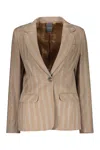 Lorena Antoniazzi Wool Single-breasted Blazer In Beige