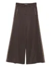 Lorena Antoniazzi Zip-detail Trousers In Brown
