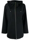 Lorena Antoniazzi Zip-up Hooded Coat In Black