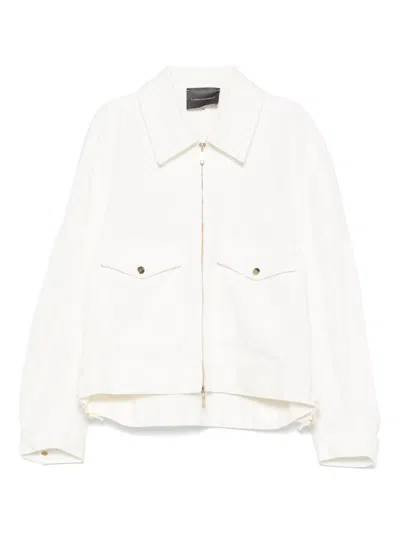 Lorena Antoniazzi Zip-up Jacket In White
