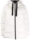 Lorena Antoniazzi Zip-up Quilted Hooded Jacket In White