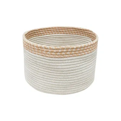 Lorena Canals 10" H Recycled Pet/cotton General Basket In White
