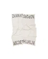 Lorena Canals Abc Blanket In Natural - Black