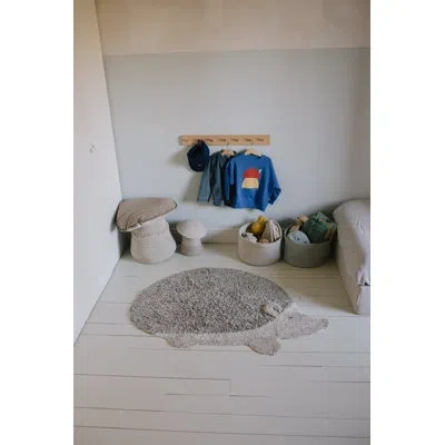 Lorena Canals Animal Rugs Rectangle Hand Woven Cotton Rug In Gray