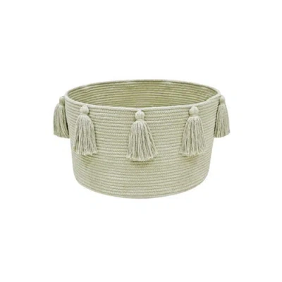 Lorena Canals Basket New Tassels In Green