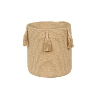 Lorena Canals Tassel Basket In Brown