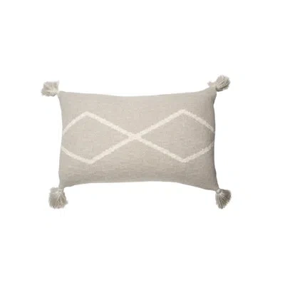 Lorena Canals Bereber Classics Cotton Lumbar Pillow Cover & Insert In Gray
