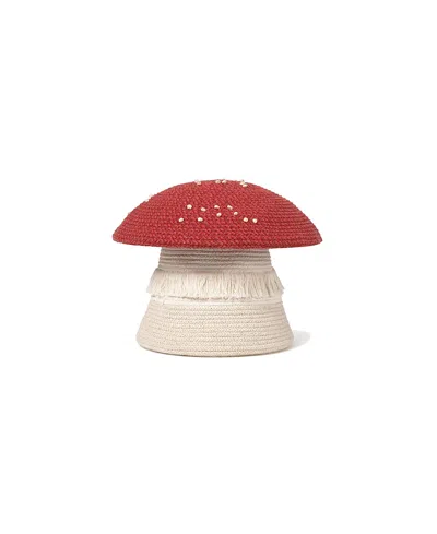 Lorena Canals Big Mushroom Basket In Red
