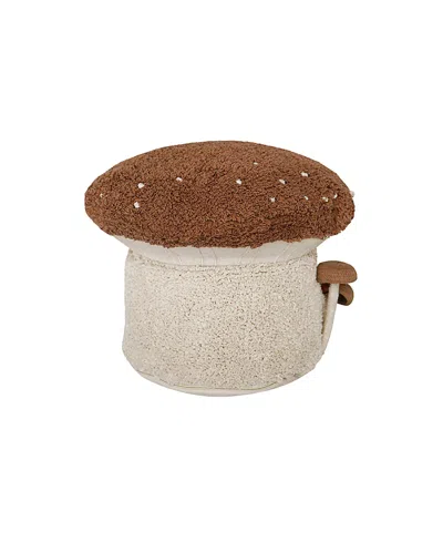 Lorena Canals Boletus Pouf - 1' 3 X 1' 5 In Toffee/natural
