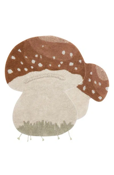 Lorena Canals Boletus Washable Recycled Cotton Blend Rug In Brown