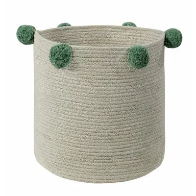 Lorena Canals Bubbly Fabric Basket In Green
