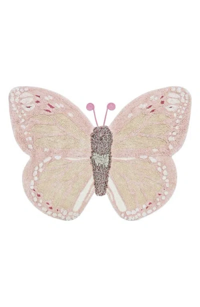 Lorena Canals Butterfly Washable Rug In Pink