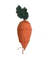 Lorena Canals Cathy The Carrot Pouf In Dark Green/orange