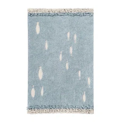 Lorena Canals Cotton Washable Animal Print Indoor Rug In Blue