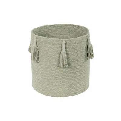 Lorena Canals Cotton Woods Fabric Basket In Green