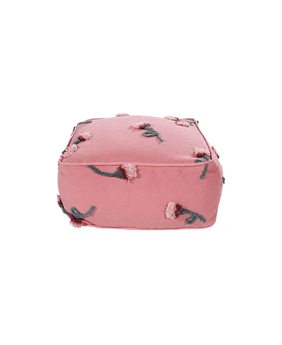 Lorena Canals English Garden Ash Rose Pouf - 1'9 X 1'9 X 11 In Multicolor