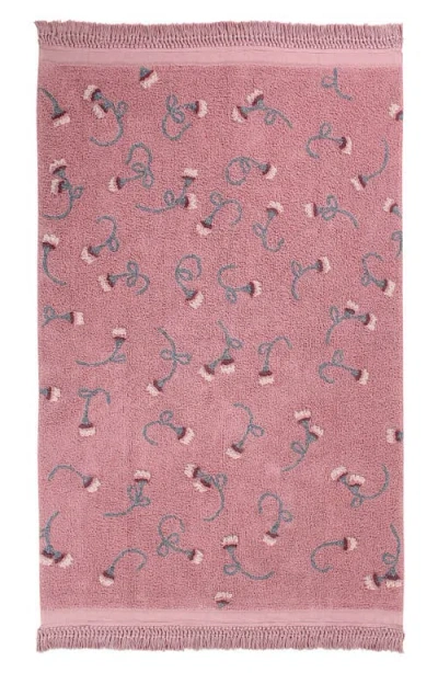 Lorena Canals English Garden Washable Recycled Cotton Blend Rug In Pink
