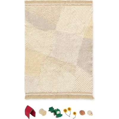 Lorena Canals Farm Fields Cotton Blend Washable Play Rug In Natural