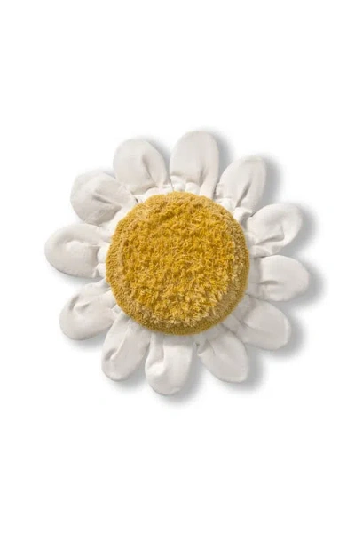 Lorena Canals Floor Cushion Flowers In Dk Honey/mustard/ivory