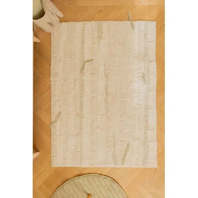 Lorena Canals Floral Hand Tufted 3'11.25" X 5'3" Area Rug In Natural/ivory/olive In Brown