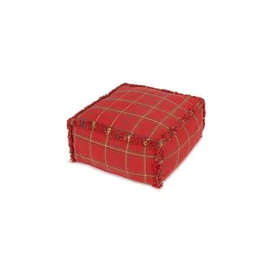 Lorena Canals Handloom Pouf In Red