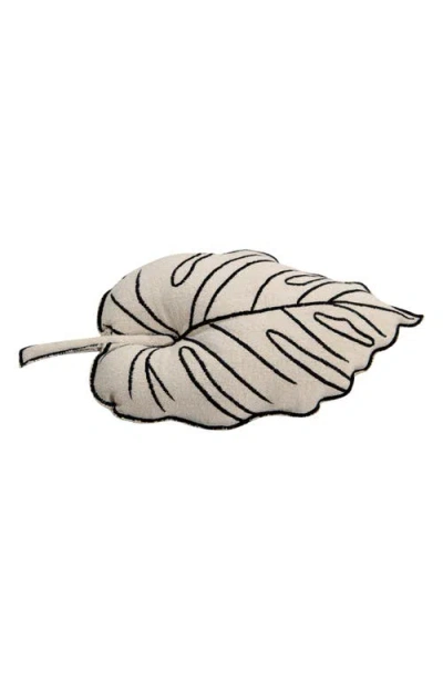 Lorena Canals Leaf Accent Pillow In White