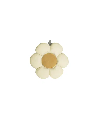 Lorena Canals Little Daisy Cushion In Dark Honey/natural/blue Sage