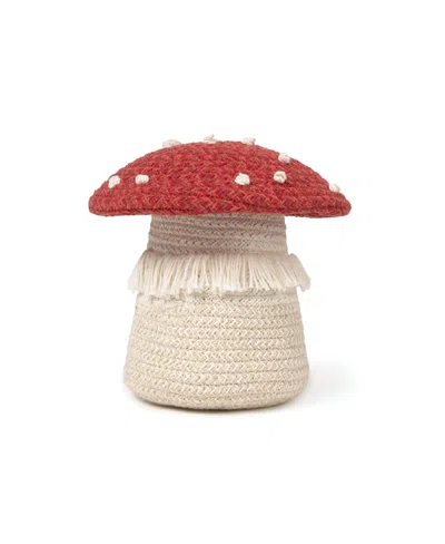 Lorena Canals Mini Mushroom Basket In Red