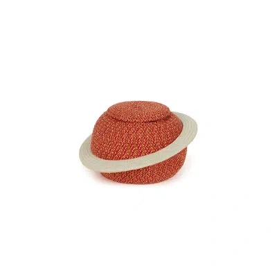 Lorena Canals Mom, I Want To Be An Astronaut Basket Saturn 8" X 1' 2" X 1' 2" In Orange