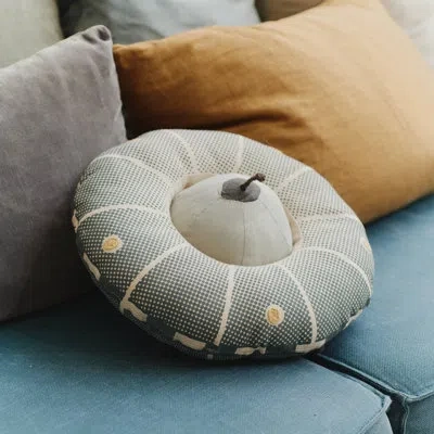 Lorena Canals Mom, I Want To Be An Astronaut Cushion Interactive Ufo In Gray